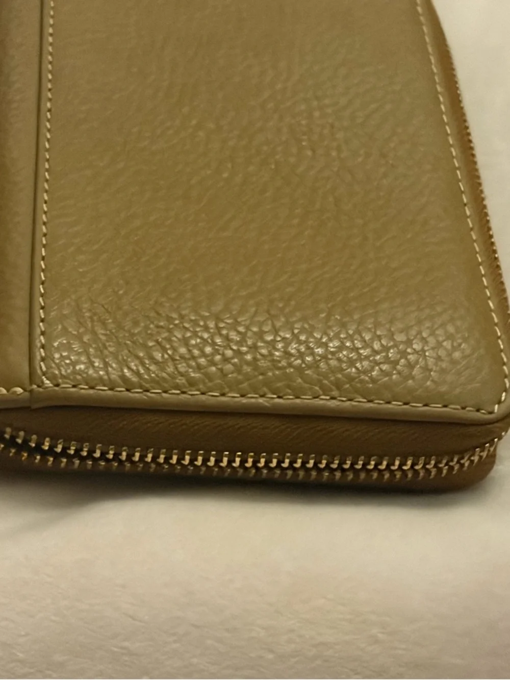 Dooney & Bourke Pebble Grain Folded Zip Wristlet - tan - Picture 6 of 6
